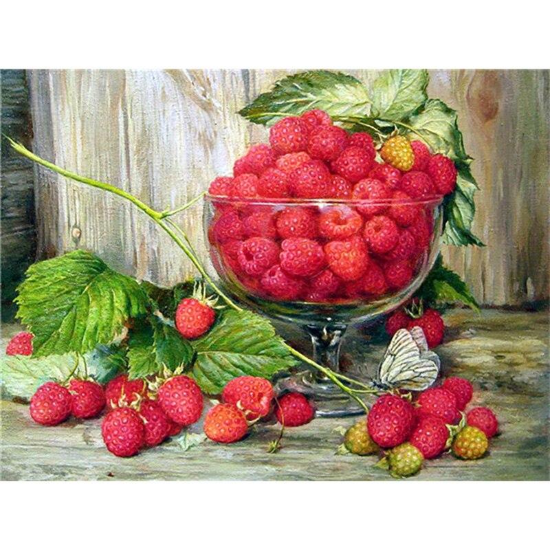 

Новый 5D DIY алмазная живопись Клубника Алмазная вышивка Дейзи вышивка крестиком ремесла полная круглая дрель домашний декор художественный подарок Full Round 30x40CM