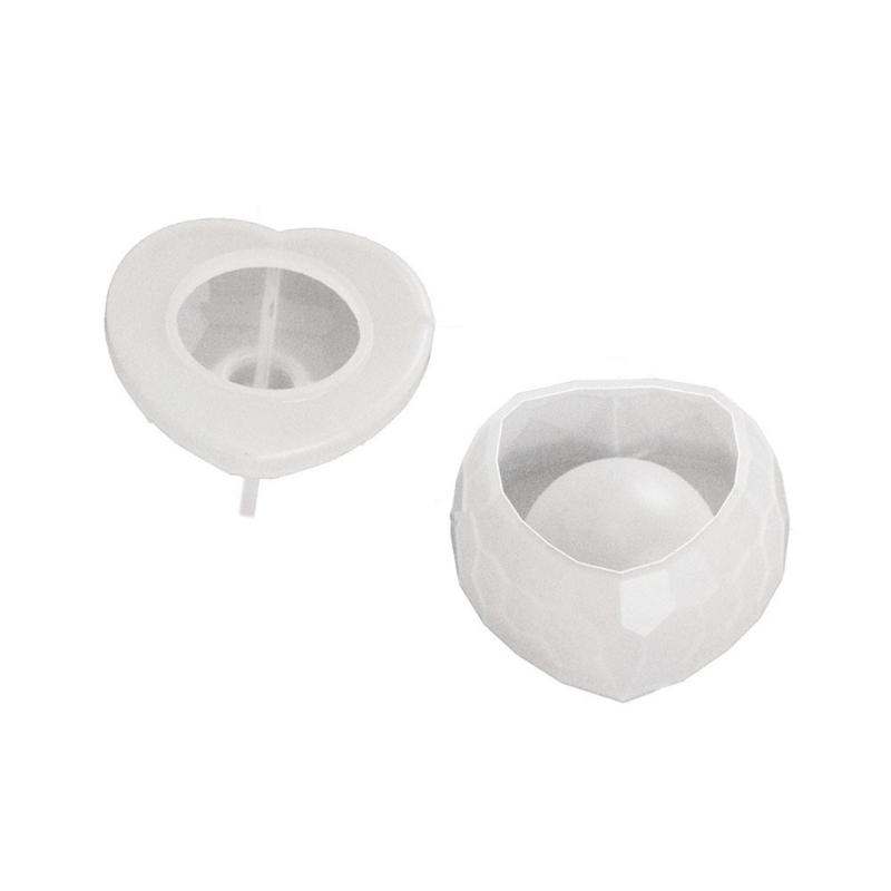 Moule en Silicone Forme de Cœur Tendance Créer Porte-encens Porte-bougie Moule Parfait pour Bureau et Salle de Yoga Facile à Utiliser