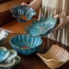 Special Tableware, Retro Ceramic Bowls And Plates, Niche Special-Shaped Bowls, Household Large Bowls, Large Plates, Exquisite Binaural Plates