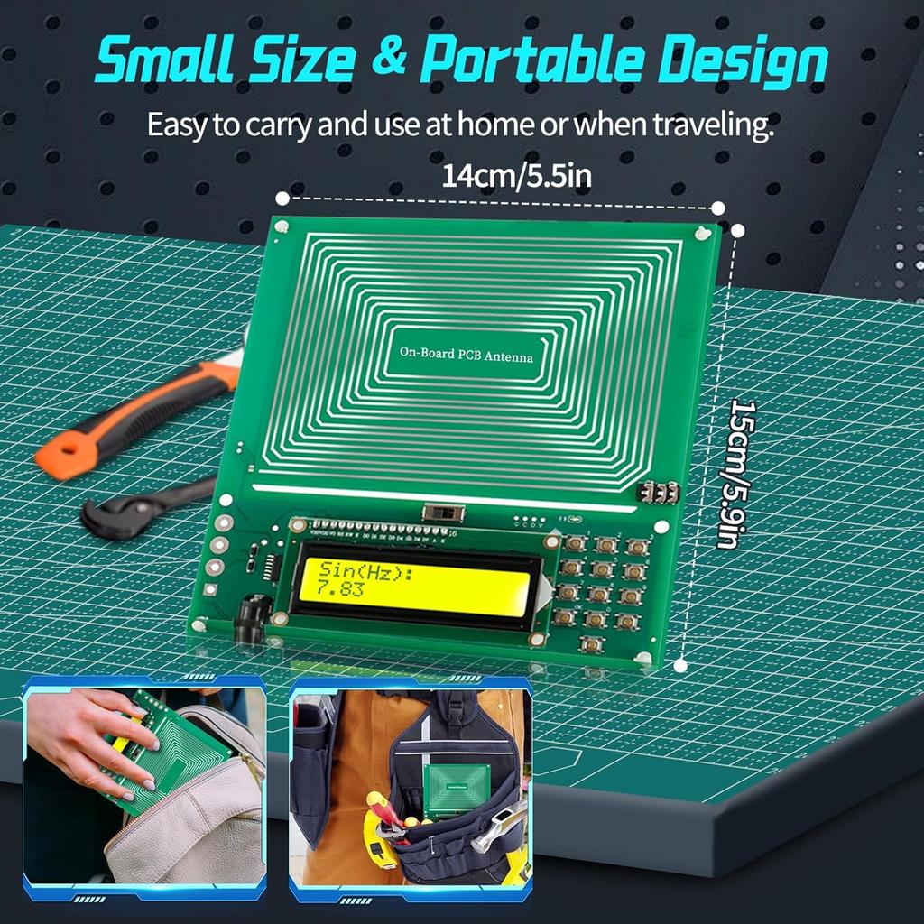 7.83Hz Schumann Wave Resonance Generator, Ultra-Low Frequency Pulse Generator, 0.01Hz~200000Hz Adjustable Sine Wave Resonance Generator, USB Powered