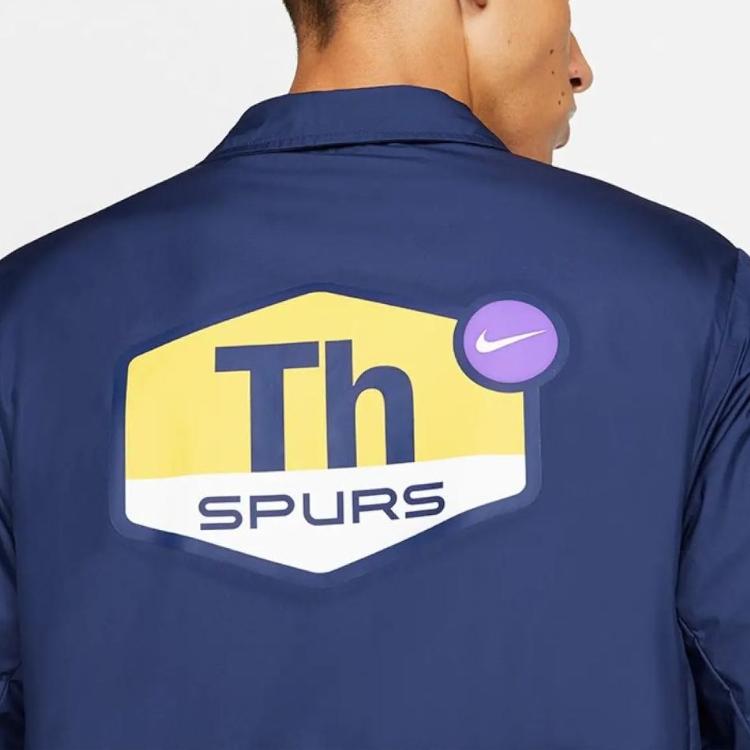 Nike Tottenham Hotspur Solid Color Casual Collar Jacket Men Tops Navy-Blue AT4471-429
