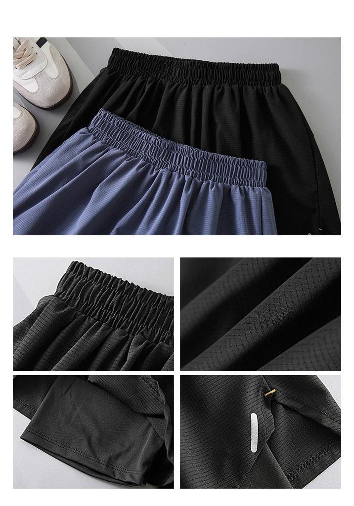 Two-Piece Women's Quick-Drying Sports Shorts - Perfect for Summer Badminton, Tennis, Running, and Yoga