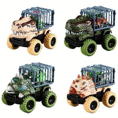 Zatiahni späť Hračky nákladné auto s dinosaurami Hračky nákladné auto na prepravu áut s figúrkami dinosaurov pre chlapcov batoľatá Hry s dinosaurami T-Rex Monster Truck