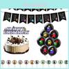 Birthday Party Theme Decor Suit Supplies Set Balloon Banner Cake Topper