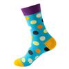 Hundreds Fashion Business Men 100% Cotton Happy Lattice Socks Unisex Boys Combed Hip Hop Street Skateboard Funny High Sox Set