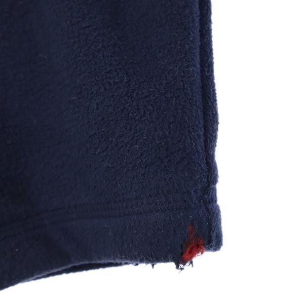 Tommy Hilfiger 90s Old Logo Embroidery Fleece Jacket L Navy Pullover Men's Used