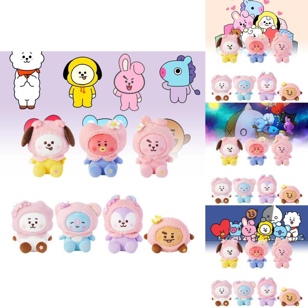 Adorable Korean Trendy Plush Doll Sakura Series Cute Cartoon Animal Figurine