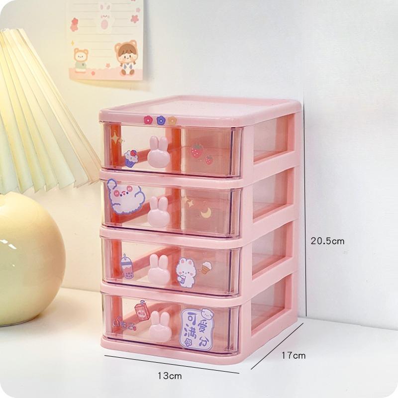 Schreibtisch-Aufbewahrungsbox Organizer Schülertisch Transparente Schubladenbox Niedlicher Aufbewahrungsständer für Kinder Haaraccessoires Organizer für Kleinteile