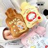 Cute Cartoon Mini Hot Water Bottle - Portable Flocked Hand Warmer for Students and Girls
