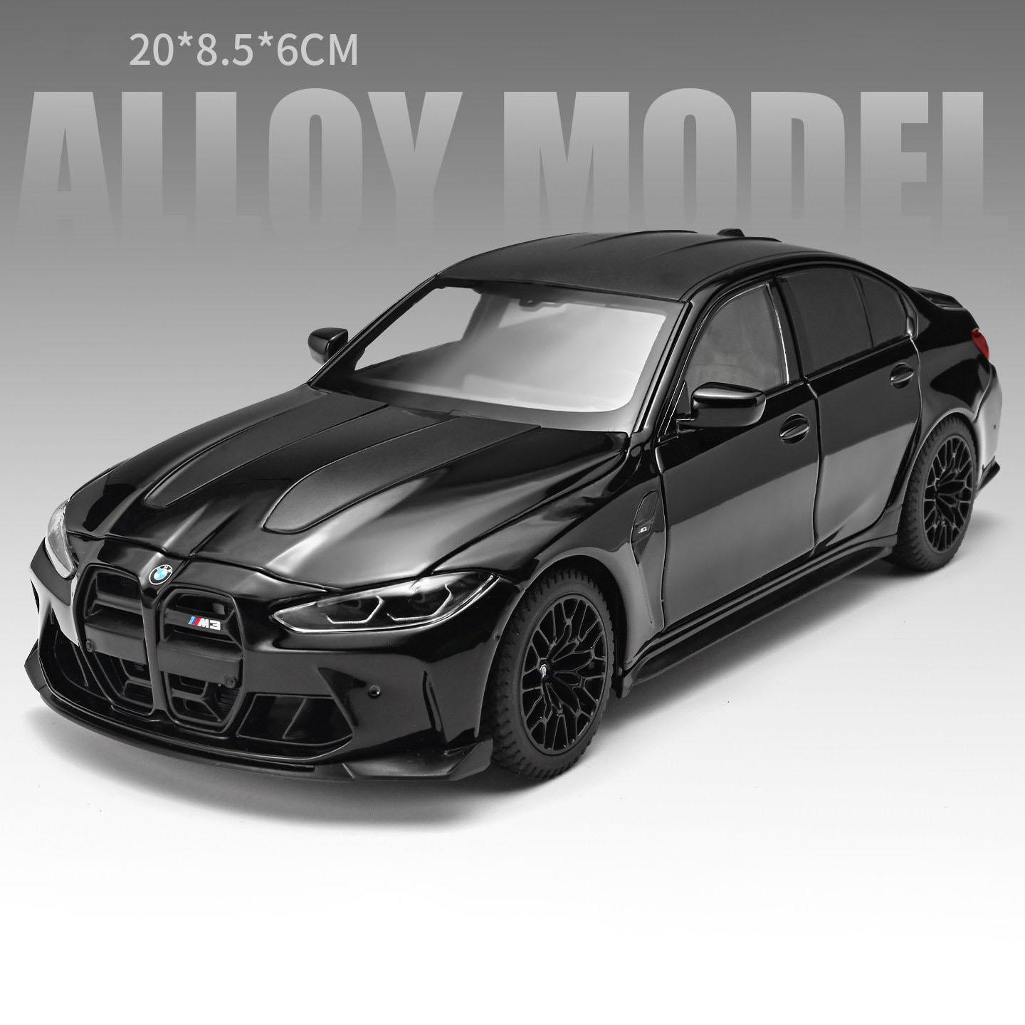 

1:24 M3 CS LCI X5M Miniature Model Alloy Toys Model Diecast Car Doors Opnend Sound Light Pull Back Vehices Surprise Gift for Boy