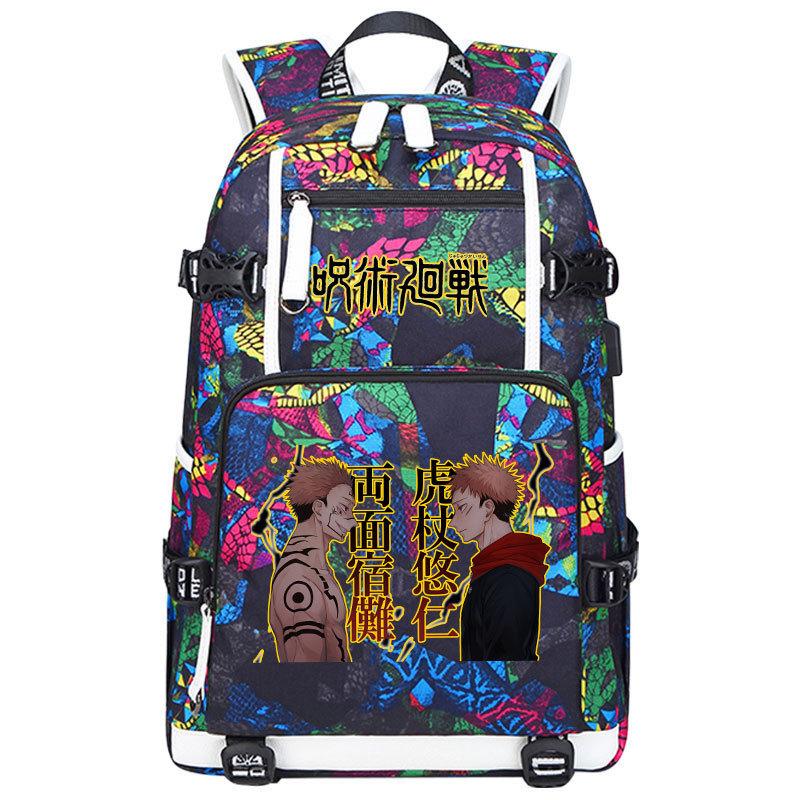 Bag Anime Peripheral Five Wushu Second Dimensional Backpack for Junior High School Students and Elementary School Students Large Capacity Backpack