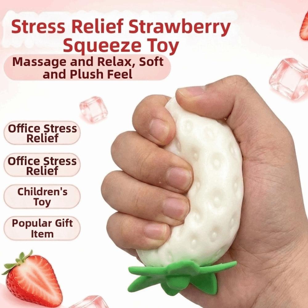 UV Light Color Changing Color Changing Strawberry Pinch Le Strawberry Fruit Squeeze Toy Gift