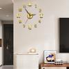 Christmas 3D Wall Clock Glow-in-the-dark Frameless Acrylic Clock Silent Home Office Bedroom Living Room Digital Analog Clock Decoration