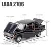 1/24 Russischer LADA 2106 Legierungsmodellauto Spielzeug Diecasts Metallguss Pull Back Musik Licht Auto Spielzeug für Kinder Fahrzeug