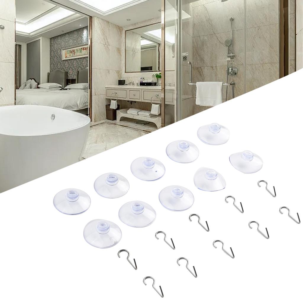 Suction Hooks Plastic Glass Suction Cups Bathroom Kitchen Towel Large