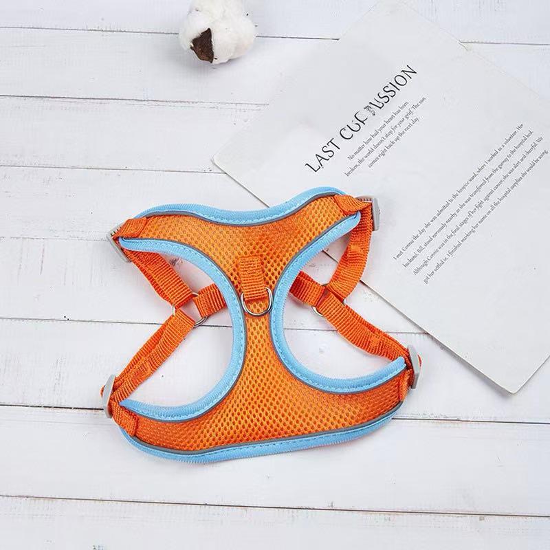Breathable Reflective Pet Harness Vest with Leash for Cats & Dogs