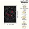 Gothic Raven & Rose Pentagram Phone WallpaperBlanket Flannel Throw Blanket for Sofa, Bed, Travel, Camping, Office, Couch, Chair, And Bed Gif