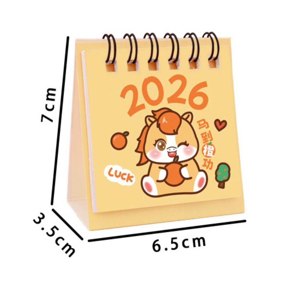Chinese Style Mini Desktop Paper Calendar 2026 Agenda Organizer Home Office Supplies