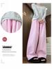 Women's Summer High-Waist Plaid Casual Pants: Slimming Straight or Wide Leg Draped Design