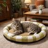 Round Dog Sleeping Bed Cartoon Pattern Pet Cooling Nest Cat Cooling Mat for Dogs Cats Rabbits