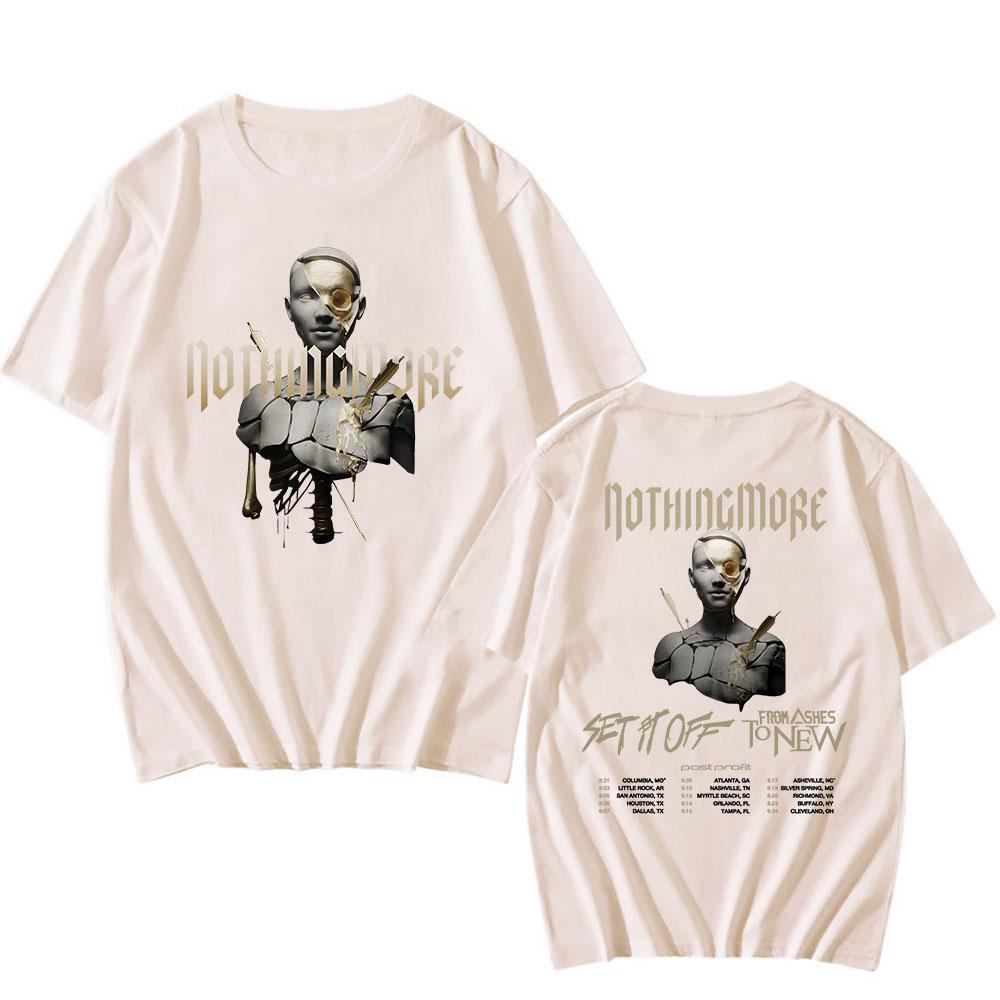 Carnal Album Grafické tričko Nothing More Rocková kapela Trička Heavy Metalový styl Potisk Tričko Streetwear Hip Hop Bavlněná trička