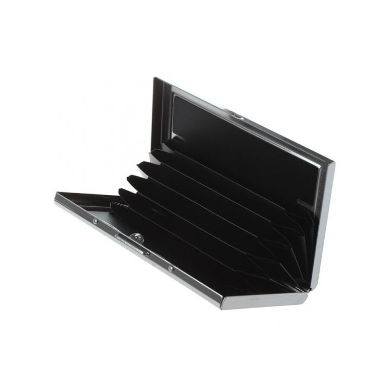 2X Wasserdichter Business-ID-Kreditkarteninhaber Aus Edelstahl, Brieftaschenetui, Box Purse Farbe: Weiß