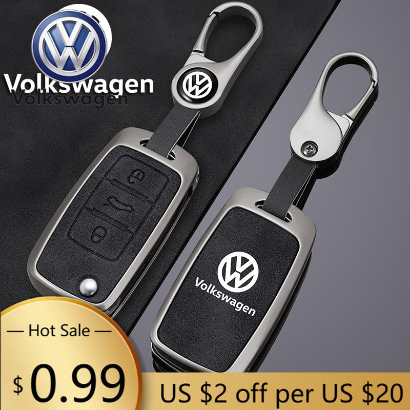 For VW Volkswagen Jetta MK5 Golf Zinc Alloy Car Remote Key Case Cover Shell For Volkswagen VW Polo Golf Passat Tiguan Beetle Cad
