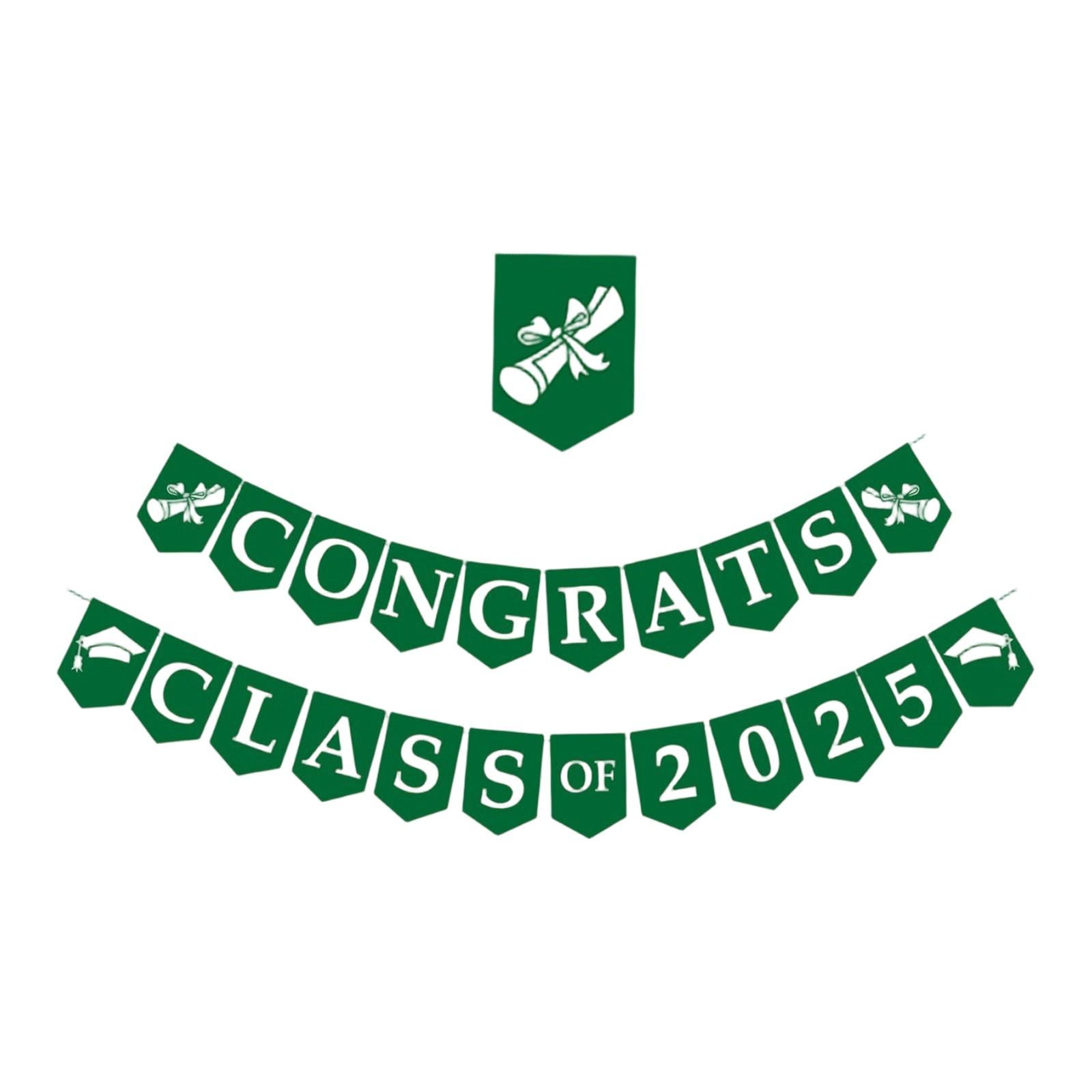 

Graduation Flag Party Decoration Scene Layout, Atmosphere Banner One Size зелёный