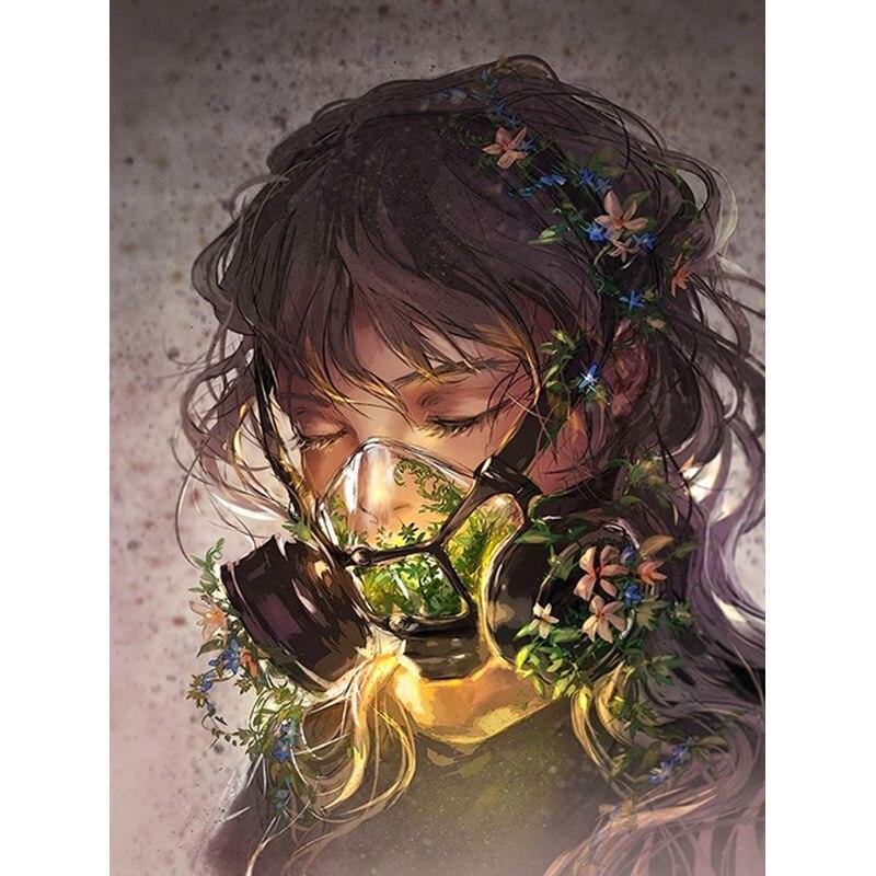 

5D Diy Алмазная мозаика Растение Мальчики и девочки Картина Стразы Вышивка крестом Алмазная картина Полный Круглый Абстракция H Full Round 20x30CM