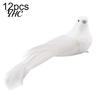 12Pcs Artificial Feather Foam Pigeon Bird Clip on Tree DIY Plant Bonsai Ornaments