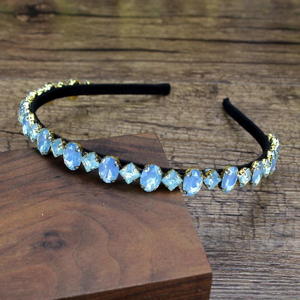Fashion Sparkly Rhinestone Sparkly Headband Crystal Bezel Non-Slip Rhinestone Hair Hoop Crystal Hairbands Headwear