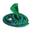 Realistic 3D Printed Snake Multicolor Animal Simulation Model Cobra Ornament  Car Decoration