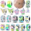Colored Heart Pendant Fluorescence Original Copper Beads Fit Bracelet Charms Women Jewelry Diy Fine Gift Accessory