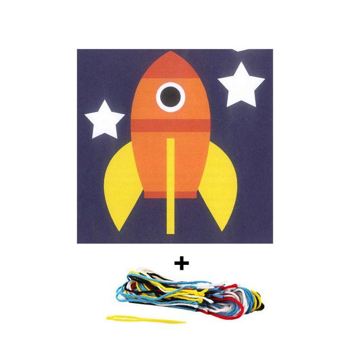 Kit de canevas pour enfant Seg de Paris motif fusée