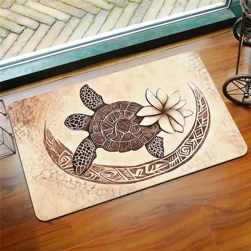 1PC Turtle Kitchen Rugs Non-Slip Home Door Mats Pop design Bathroom Rugs Bath Mat Carpet for Home Sink Laundry Decor