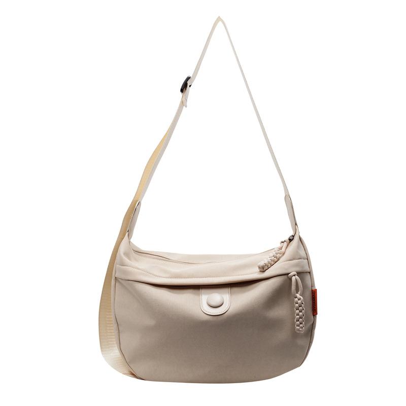 Simple Canvas Crossbody Bag for Women Dumpling Bag Casual Class Bags for Girl Lightweight Travel Bags Sports Bags  