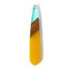 5 PCs Resin & Wood Wood Effect Resin Pendants Multicolor Drop 4.4cm X 0.8cm