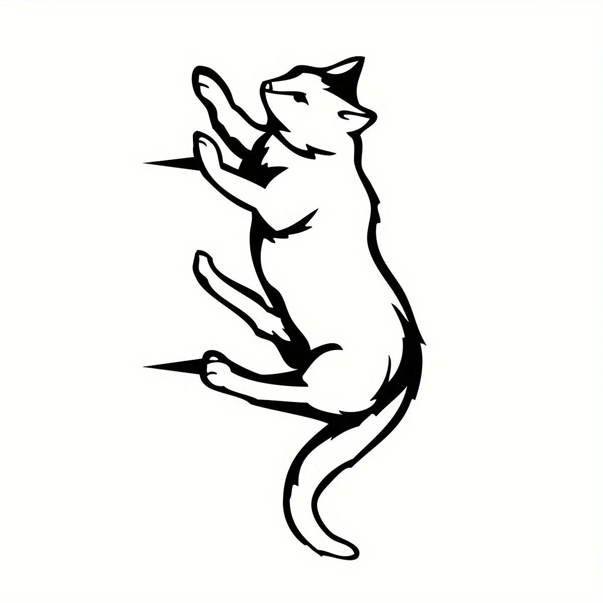 

Очаровательная металлическая табличка с изображением кошки, 1 шт., восхитительный кошачий садовый столб, очаровательный декор в виде кошки и металлическое садовое искусство, подчеркивающее деревенское очарование чёрный