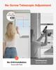 Dog Door for Sliding Glass Door, 1927 Mm To 2049 Mm Adjustable Height, Aluminum Alloy Frame with 3-Layer Flap and Rotating Hinge, for Extra