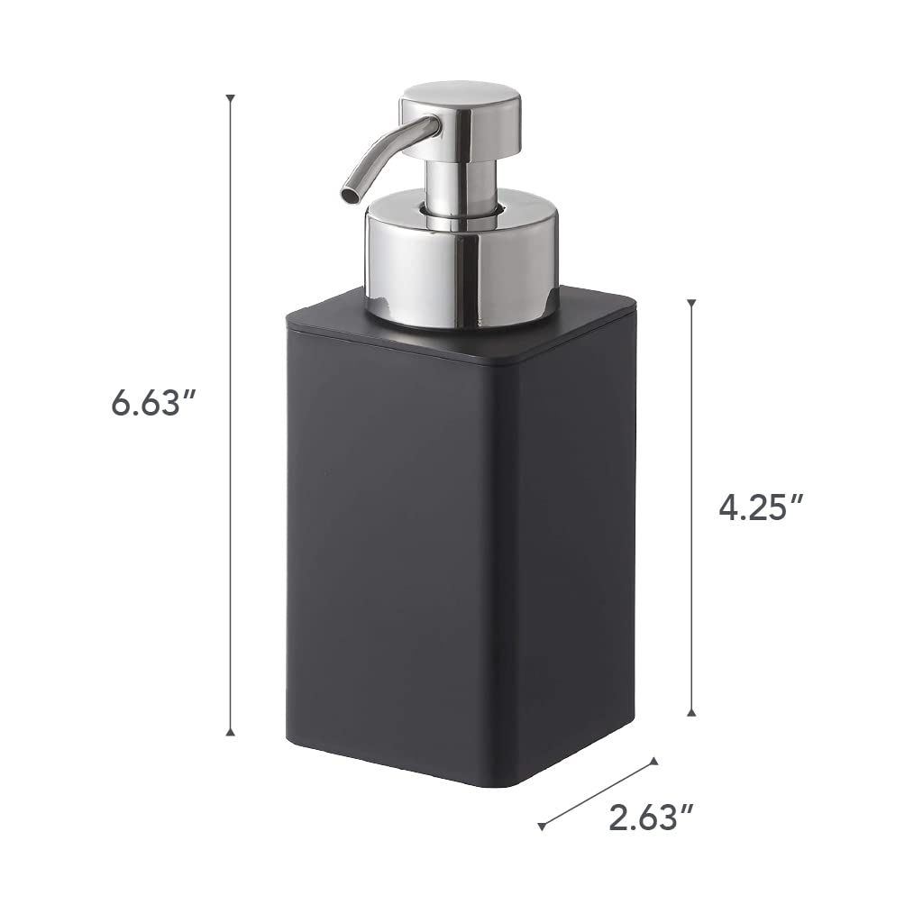 Yamazaki Jitsugyo Refill Dispenser Foam Type Black Tower Foam Type Detergent Dedicated Easy To Clean 5208 Approx. W7XD9.5XH17cm