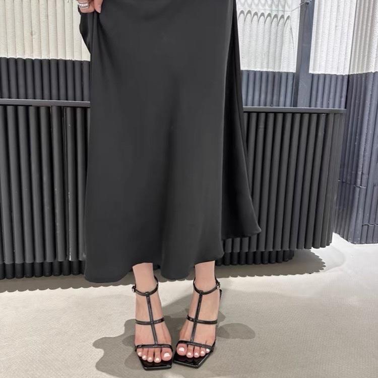 Fashion Women's Ankle Buckle High Heel Sandals Breathable Sexy Party Shoes for Women Ladies Front Cross Strap Open Toe Square Toe Shoes