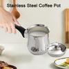 Coffee Pot Stainless Steel Milk Warmer with Cool Handle Small Saucepan for Butter Melting And Sauces Portable Espresso Maker for Home Restaurant Cafe