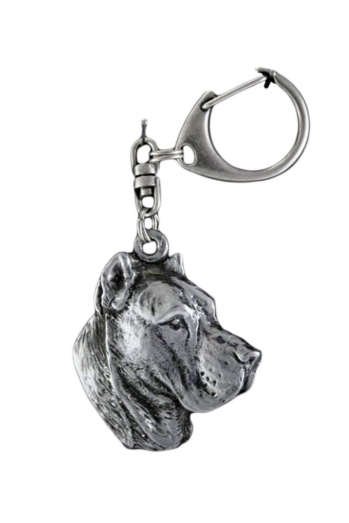 Presa Canario, Dogo Canario, Kanarischer Mastiff - Versilberter Schlüsselanhänger mit Hund, Handtaschen-Deko, Rucksack-Anhänger der Marke Art-Dog