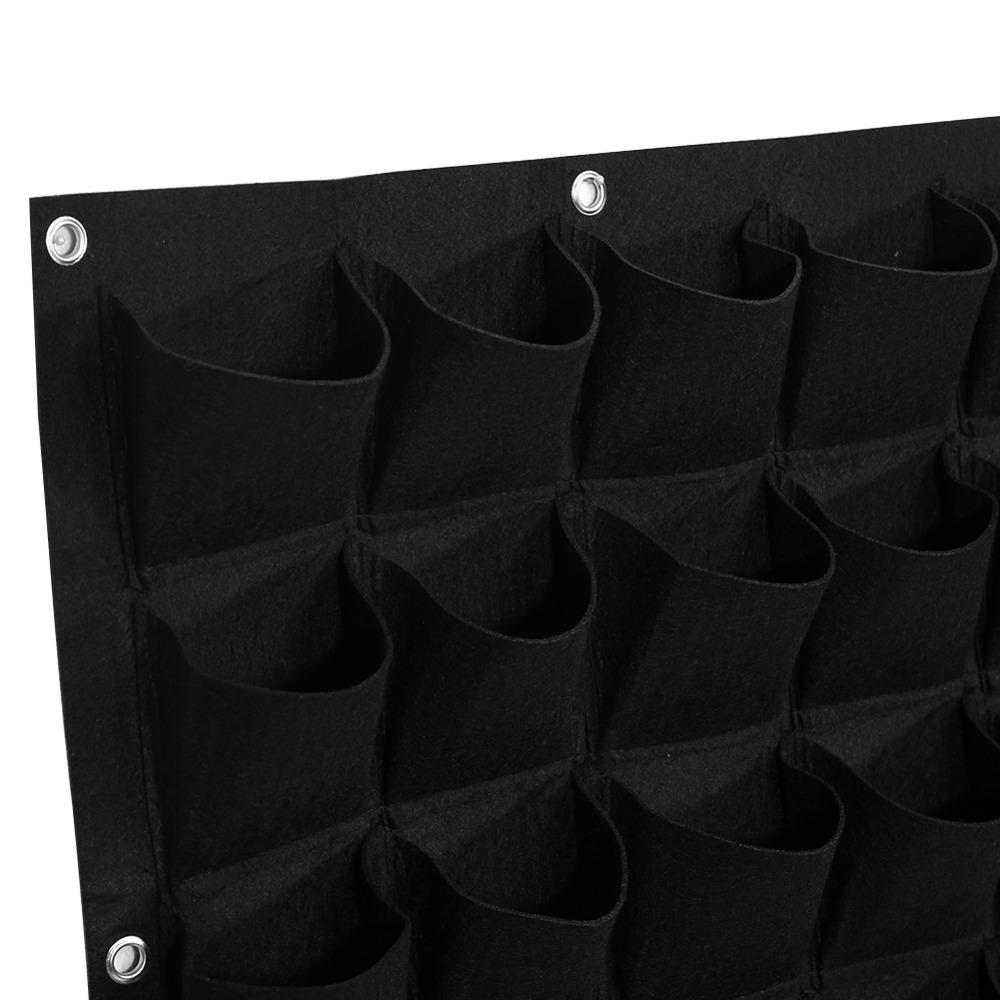 Durable 81 Pockets Plant Grow Bag Felt 100*100cm Grow Bag Easy To Hang Lightweight Wall Plant Bags Indoor Gardening