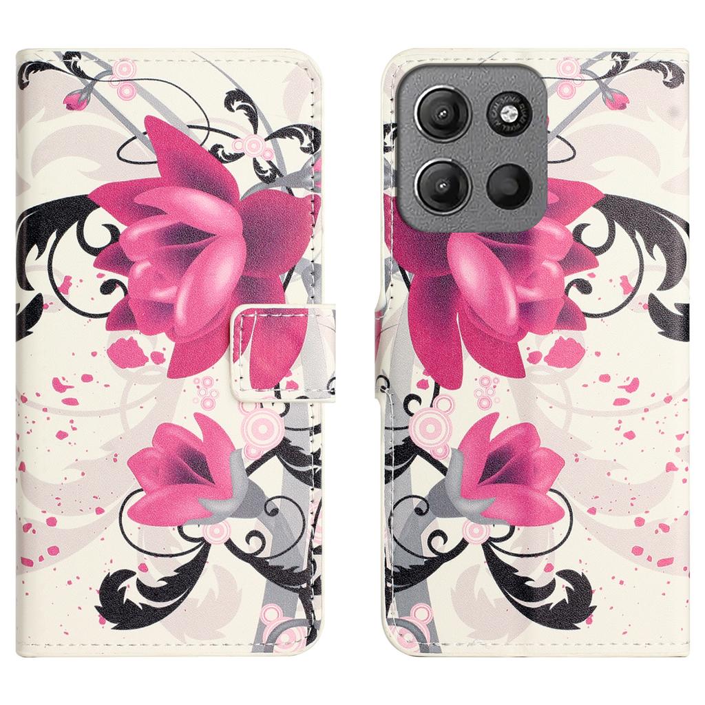 Pro Motorola Moto G86 5G/G86 Power 5G Pouzdro Vzorový Potisk PU Kůže Peněženka Kryt na Telefon