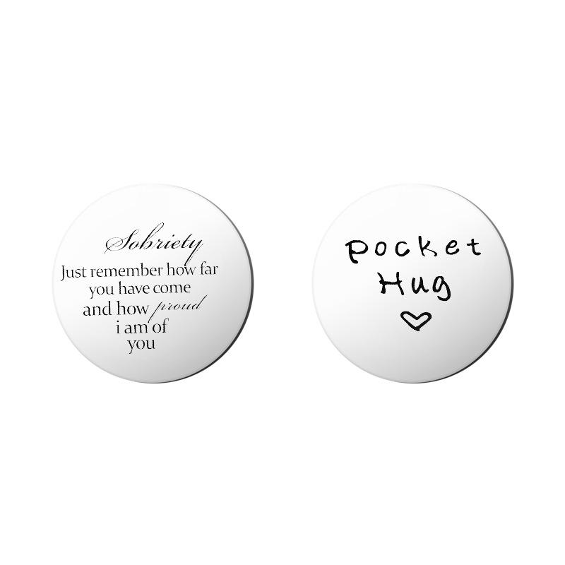 Double-Sided Stainless Steel Decision Coin with Custom Logo Leather Keychain