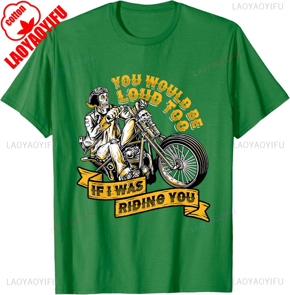 Mens Cotton Tshirt Men Motorcycling Biker TShirt Black Vintage T Shirt Streetwear XS3XL Regular Short Sleeve Street Fashion