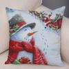 50 Style Merry Christmas Cushion Cover Decor Cute Cartoon Santa Claus Snowman Pillow Case Soft Plush Pillowcase for Sofa Home