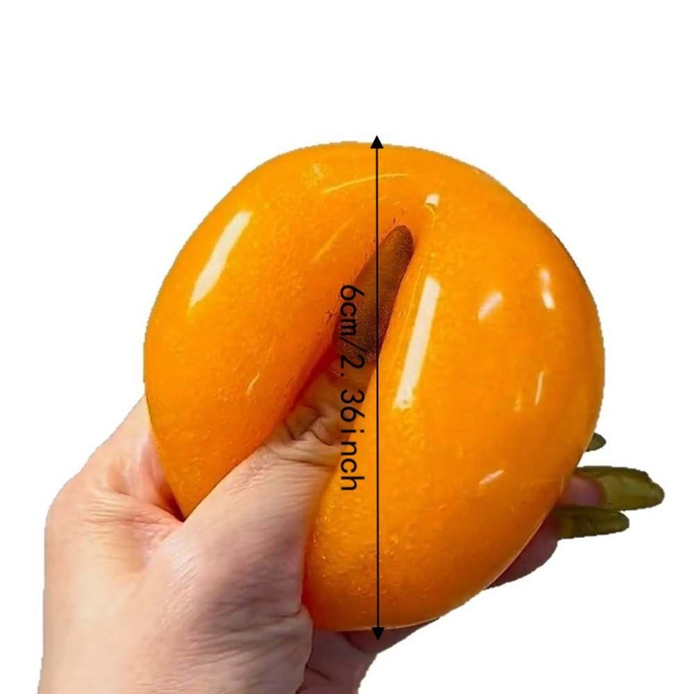 Balle Orange Pure Manuelle Faite à la Main Simulation Sensorielle Fidget Ball Jouet Glacé Souple Cadeaux pour Enfants