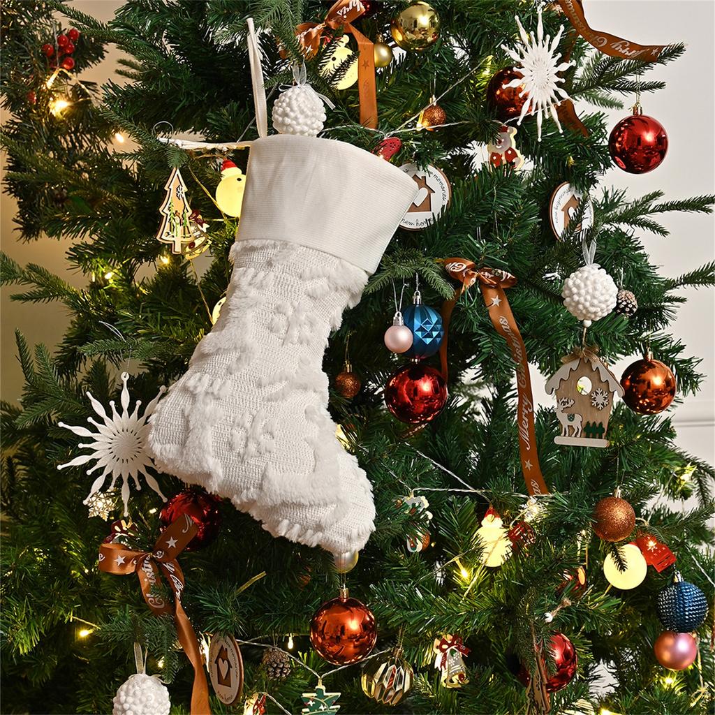Populaire Vijfsterren Kerstsokken, Kerstsokken, Europese En Amerikaanse Kerstdecoratiesokken, Geborduurde Pluche Sokken